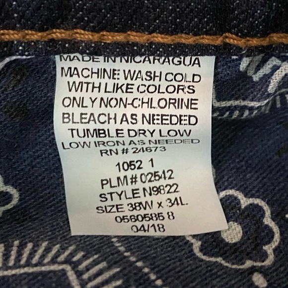 TRUE CRAFT Mens Denim Distressed Straight Jeans - Picture 12 of 16